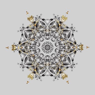 Noel desen kar taneleri arka plan ile. Altın kar tanesi. Tatil tasarım Noel ve yeni yıl moda için yazdırır. Vektör çizim.