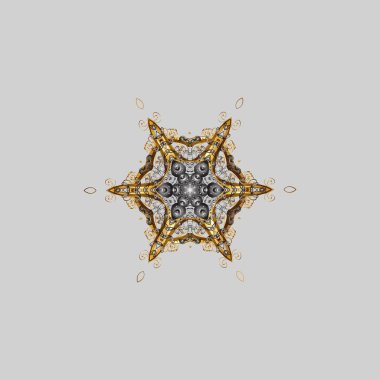 Yılbaşı kış tasarımı için renkli kar taneleri. Vektör çizimi. Kar tanesi karalaması grafikleri elle çizilmiş.