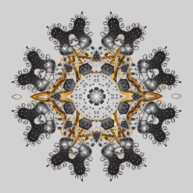 Noel için tasarım. Altın renkleri izole kış. Yeni yıl işareti. Kutlama sembolü. Vektör çizim. Simge siluet.