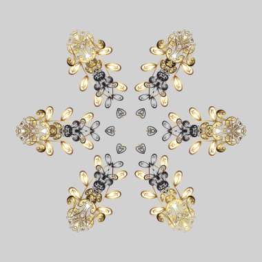 Vektör sevimli kar taneleri renkli arka plan üzerinde. Vektör çizim. Vektör kar taneleri desen.