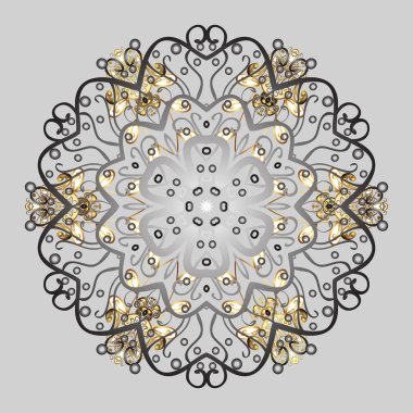 Siluet snow flake izole altın renkleri imzala. Kar tanesi mozaik simgesi. Vektör çizim. Grafik öğesi dekorasyon. Sembol dondurulmuş, kış, Noel, yeni yıl tatili. Düz tasarım.