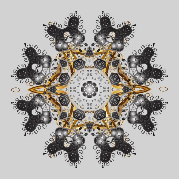 Noel için tasarım. Altın renkleri izole kış. Yeni yıl işareti. Kutlama sembolü. Vektör çizim. Simge siluet.