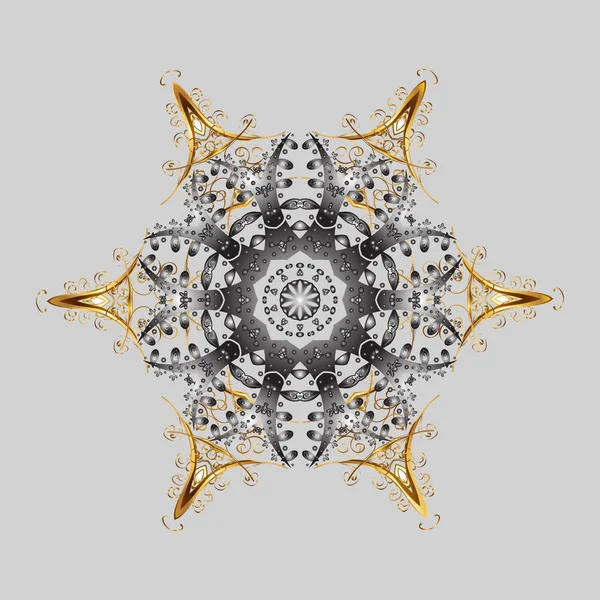 Vektör tasarımı. Kartpostal için sevimli, basit vektör kar taneleri ve tekstil için poster grafik tasarımı, ambalaj kağıdı, el yapımı Noel tarzı kış arkaplanları. Kış karalamaları el çizimi kar tanesi.