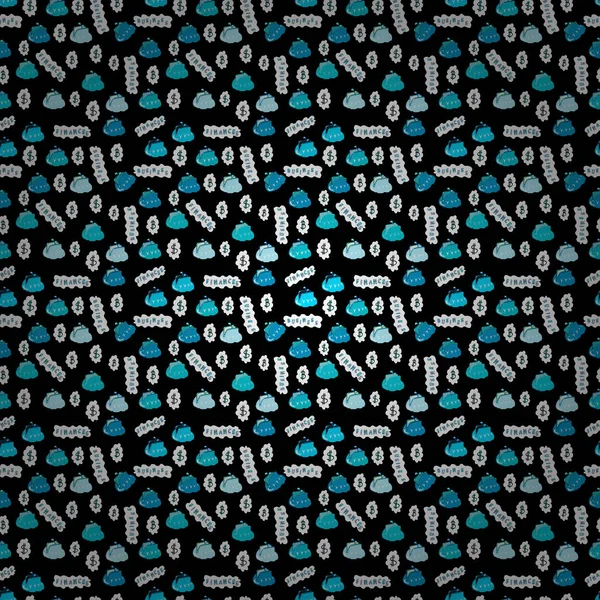 Seamless modeli iş ikonları/simgeleri ayarlayın. Vektör çizim. İş, yönetim, finans, strateji, pazarlama için simgeler. Siyah, beyaz ve mavi arka plan üzerinde düz öğeleri.