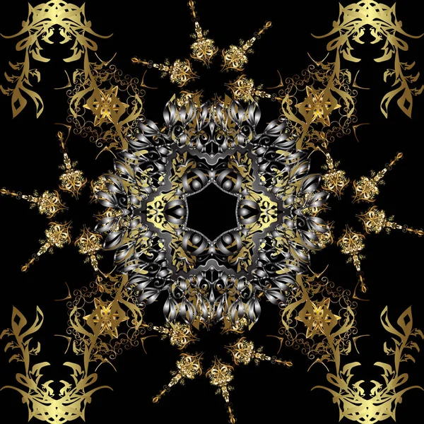 Безшовний Класичний Векторний Золотий Візерунок Традиційний Орієнтальний Орнамент Класичний Вінтажний — стоковий вектор