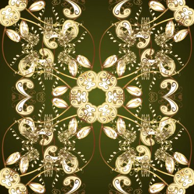 Küçük derinlik-in tarla. Yeşil ve gri zemin altın trim ile. Oyma. Altın öğeleri yeşil, gri renklerle desen. Klasik tarzda mobilya. Lüks mobilya. Sorunsuz şirin öğesi. Patina.