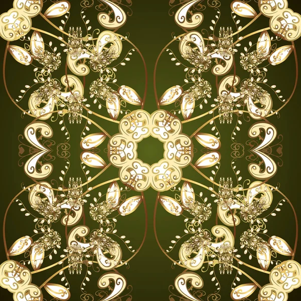 Küçük derinlik-in tarla. Yeşil ve gri zemin altın trim ile. Oyma. Altın öğeleri yeşil, gri renklerle desen. Klasik tarzda mobilya. Lüks mobilya. Sorunsuz şirin öğesi. Patina.