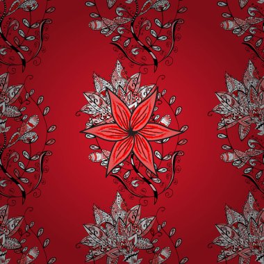 Sevimli çiçek desenli küçük çiçek. Çiçekleri kırmızı, siyah ve pembe renkler.