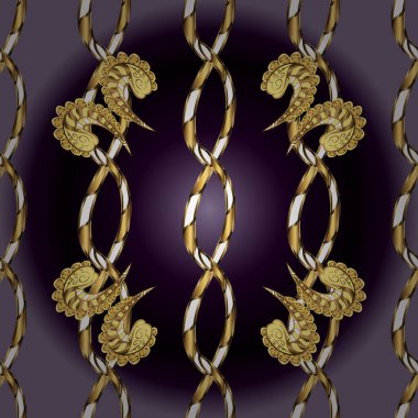 Vektör altın mehndi seamless modeli. Tarafsız ve siyah renk desen. Kına dövme, altın çıkartmalar, mehndi ve yoga tasarım, kartları ve baskı ile süs çiçek öğeleri.