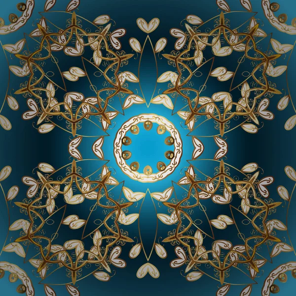 Декоративний Східний Орнамент Стилі Бароко Традиційний Класичний Золотий Векторний Візерунок — стоковий вектор