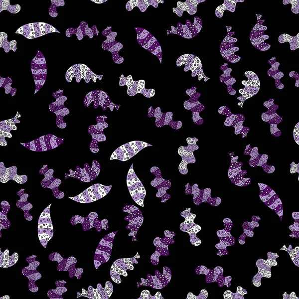 Modèle Fond Sans Couture Caniches Aux Couleurs Neutres Noires Violettes — Image vectorielle