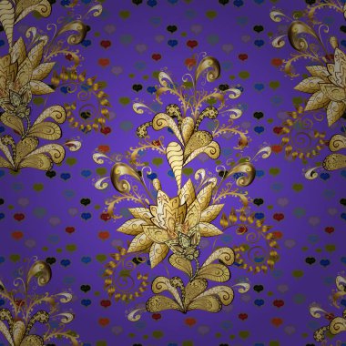 Düz çiçek öğeleri tasarım. Bahar Tema Dikişsiz desen arka plan rengi. Sorunsuz çiçek desenli vektör çizim içinde. Güzel kumaş deseni.