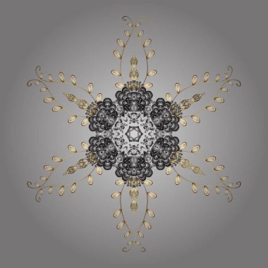 Vektör çizimi. Yetişkin sanat terapisi için kış boyama sayfaları. El yapımı stres önleyici kar tanesi. Kapak, poster, tişört ya da dövme için şablon.