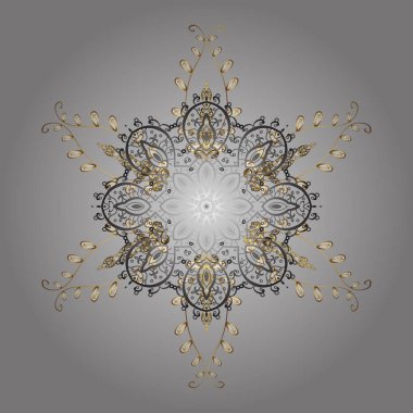 Elle çizilmiş Noel vektör çizim. Yeni yıl dekoratif kar taneleri arka plan. Kışın kar karalamalar pul.