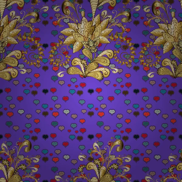 Décoration Vectorielle Ornée Vintage Motif Baroque Floral Sans Couture Sur — Image vectorielle