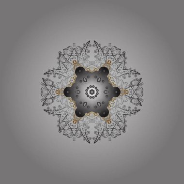 Kar tanesi simgesi, izole. Vektör çizim. Düz tasarım. Renkli arka plan üzerinde vektör güzel kar taneleri.