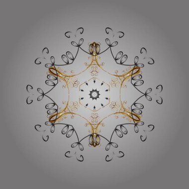 Arka plan üzerinde izole soyut kar taneleri ile düz tasarım. Kar tanesi süs desen. Vektör çizim. Kar taneleri arka plan. Snowflakes desen.