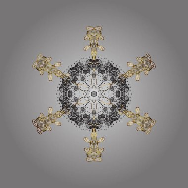 Kar tanesi rengarenk desen. Soyut kar taneleri arkaplanda izole edilmiş düz dizayn. Vektör çizimi. Kar taneleri deseni. Vektör kar taneleri arkaplanı.