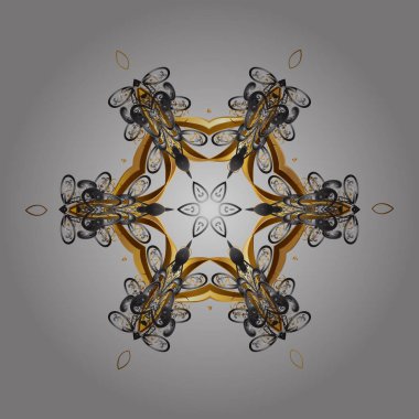 Tatil tasarım Noel ve yeni yıl moda için yazdırır. Vektör çizim. Noel desen kar taneleri arka plan ile. Renkler. Altın kar tanesi.