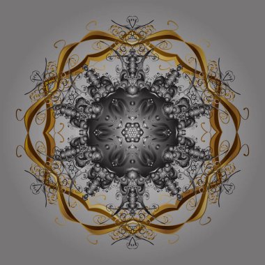 Noel şirin arka plan kar taneleri arka plan ile. Altın kar tanesi. Vektör çizim. Renkler. Tatil tasarım Noel ve yeni yıl moda parmak izi.