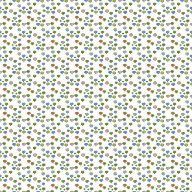 Beyaz, yeşil ve gri Vektör çizimi. Arkaplan için kusursuz aşk dokusu deseni.