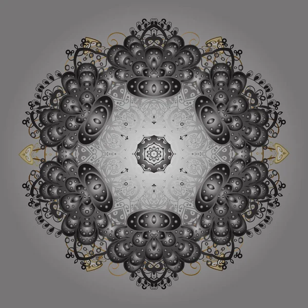 Altın renkleri izole. Kış kar tanesi. Kar tanesi simgesi. Kar tanesi vektör çizim.