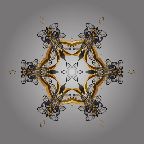 Tatil tasarım Noel ve yeni yıl moda için yazdırır. Vektör çizim. Noel desen kar taneleri arka plan ile. Renkler. Altın kar tanesi.