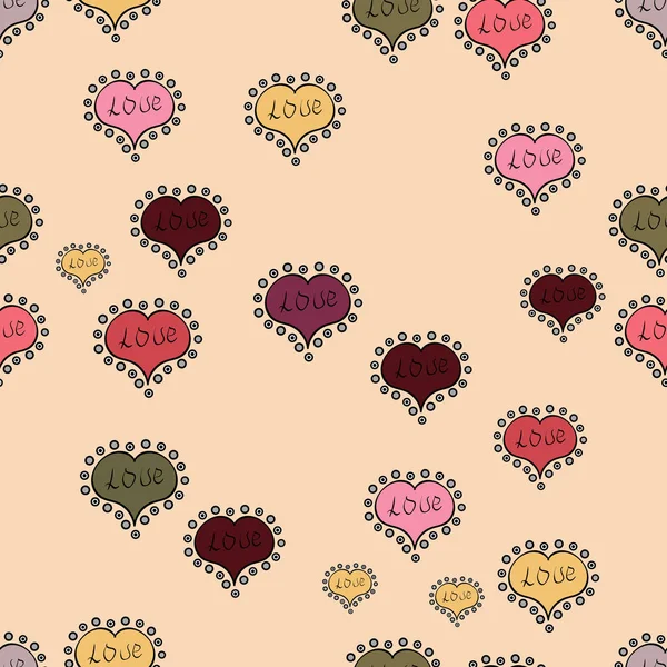 Illustration Vectorielle Amour Fond Répété Pour Fille Textile Vêtements Papier — Image vectorielle