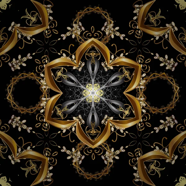 Paisleys Elegante Florale Vektor Nahtlose Muster Hintergrund Tapete Illustration Mit — Stockvektor
