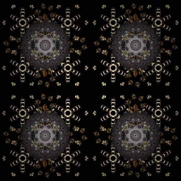 Безшовні Дамаських Візерунок Тло Шпалер Дизайн Стилі Бароко Багато Прикрашений — стоковий вектор