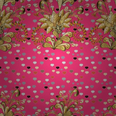 Güzel kumaş deseni. EPS10 Vektör illüstrasyonu. Bahar çiçekli, dikişsiz çiçek deseni..