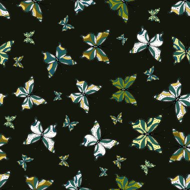 Mistik, sembolleri. El çizimi bir gri, mavi ve beyaz arka plan üzerinde. Tekrarlanan karalamalar. Sorunsuz colorfil desen.