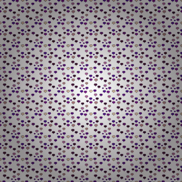 Illustration Vectorielle Valentin Sans Couture Avec Des Éléments Blancs Violets — Image vectorielle