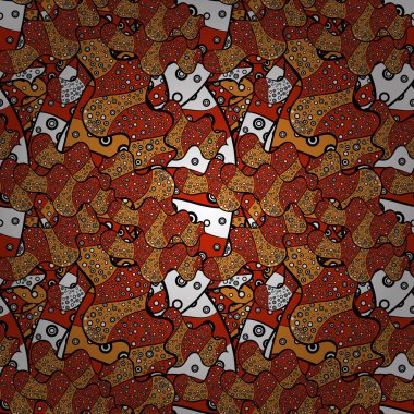 Kırmızı, siyah ve turuncu renkler üzerinde karalamalar. Resimde. Vektör doku. Seamless modeli güzel kumaş arka plan.