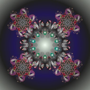 Arka plan üzerinde izole suluboya kar taneleri. Vektör illüstrasyon izole kar tanesi ile. Kış sembolü. Güzel dekorasyon.