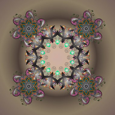 Kar tanesi simgesi, izole. Vektör çizim. Vektör kış kar taneleri renkli arka plan üzerinde. Düz tasarım. Vektör kar tanesi simgesi.