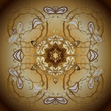 Yılbaşı kış tasarımı için renkli kar taneleri. Vektör çizimi. Kar tanesi karalaması grafikleri elle çizilmiş.