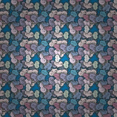 Tarafsız, mavi ve siyah renk. Vektör soyut desen sayfa antistress için. Vektör çizim. Kartları, davetiyeler, tarihi kartları ve daha birçok kaydetmek için kullanılan.