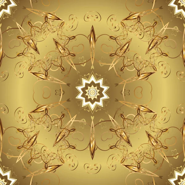 Modello Oro Illustrazione Vettoriale Texture Floreale Classica Reale Retrò Colori — Vettoriale Stock