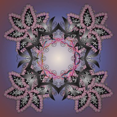 Kar taneleri deseni. Noel kar taneleri arka plan. Şirin desen. Vektör Noel renkli arka plan ile sevimli kar tanesi. Vektör çizim.