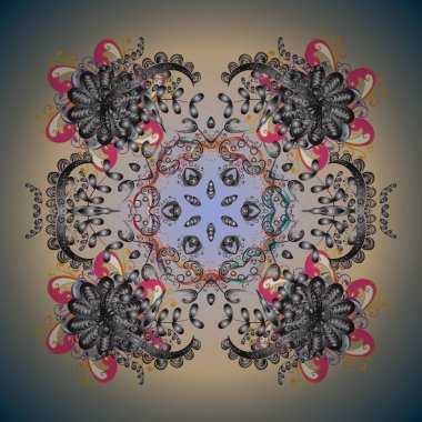 Vektör kar tanesi simgesi. Düz tasarım. Vektör kış kar taneleri renkli arka plan üzerinde. Vektör çizim. İzole kar tanesi simgesi.