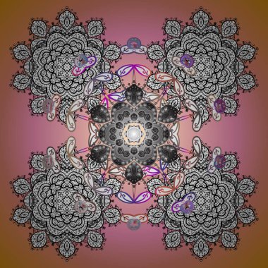 Aralık ayı kış karı mevsimi. Vektör çizimi. Karalama çizim çizgilerindeki Kar Taneleri simgesi.