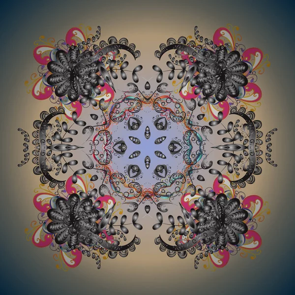 Vektör kar tanesi simgesi. Düz tasarım. Vektör kış kar taneleri renkli arka plan üzerinde. Vektör çizim. İzole kar tanesi simgesi.