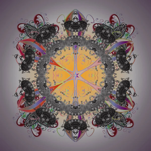 Kar tanesi vektör simge arka plan rengi renkli. Xmas frost kar pul izole siluet simge. Vektör çizim. Kış Noel kar düz kristal öğesi. Hava illüstrasyon buz koleksiyonu.