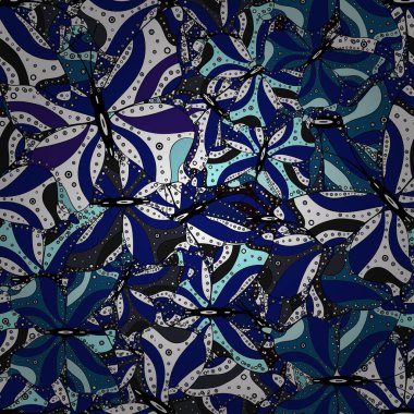 Doodle, kroki, karalamak. Kelebekler görüntüsünü. Vektör çizim. Tropikal kelebek mavi, siyah ve beyaz renklerde seamless modeli. Basit tarzda.