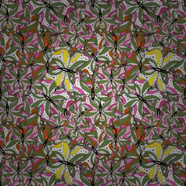 Soyut etnik vektör seamless modeli. Kabile sanat Yazdır antika arka plan. Arka plan doku, kroki, siyah, yeşil ve beyaz renklerde Tema.