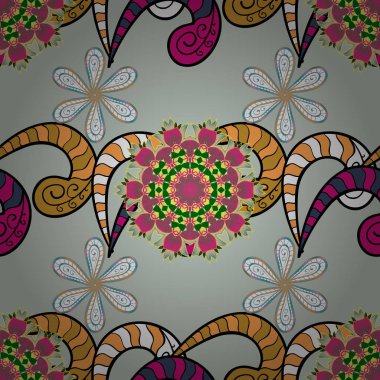 Çiçek el çekilmiş seamless modeli. Modern güzelleşmek gri, siyah ve beyaz vektör arka plan illüstrasyon klasik gri, siyah, beyaz çizgi sanat oyma desenli çiçekler, çiçekli süsler ile kroki.