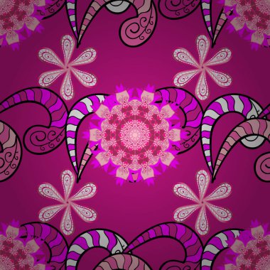 Küçük çaplı çiçeklerdeki basit şirin desenler. Tekstil ya da kitap kapakları, imalat, eskizler, baskı, hediye paketi ve yapıştırma kitabı için çiçeksiz arka plan. Vektör illüstrasyonu.