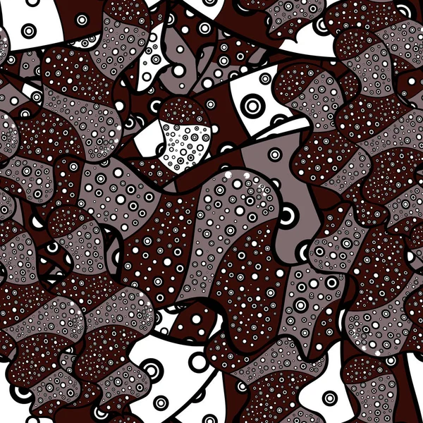 Modèle Tissu Tendre Noir Brun Gris Sur Les Couleurs Seamless — Image vectorielle