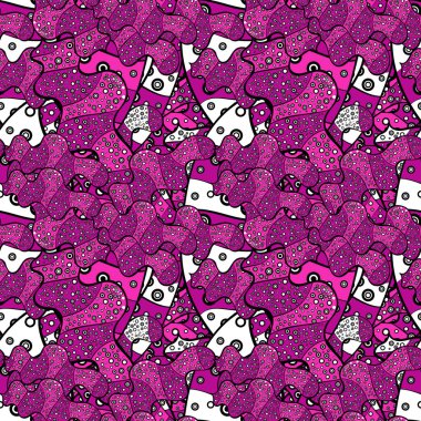 Sorunsuz nazik, bahar beyaz, pembe ve siyah renkler. Vektör - hisse senedi. Modern şık doku.